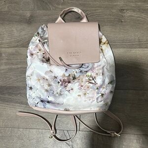 Ted Baker Blush Floral Drawstring Backpack